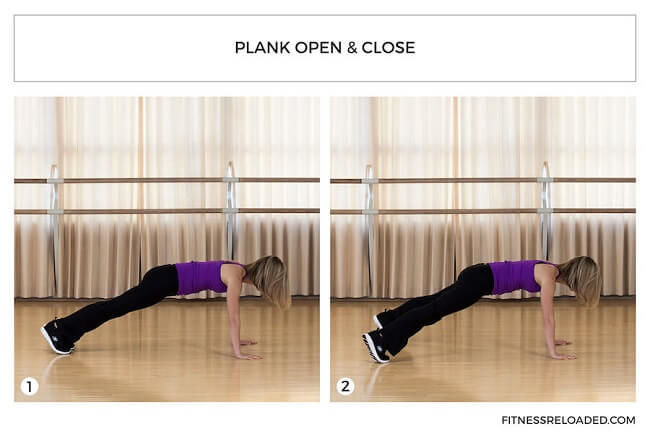 plank open & close isotonic