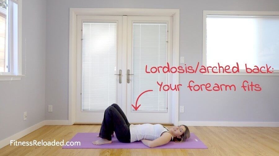 Lordosis - arched back check - exercise safely
