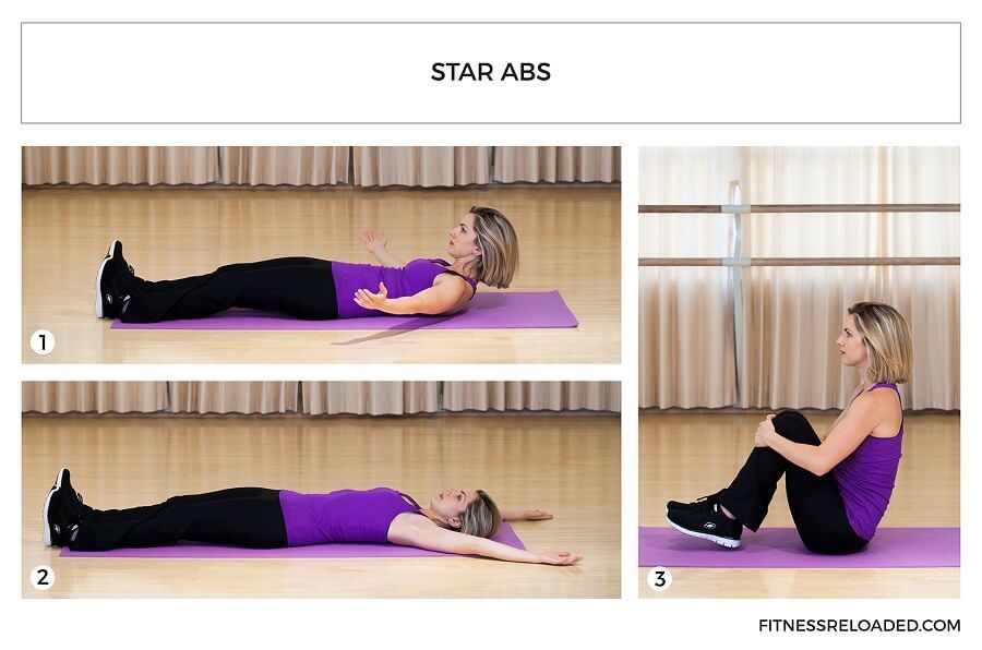 Alternating star crunches sale