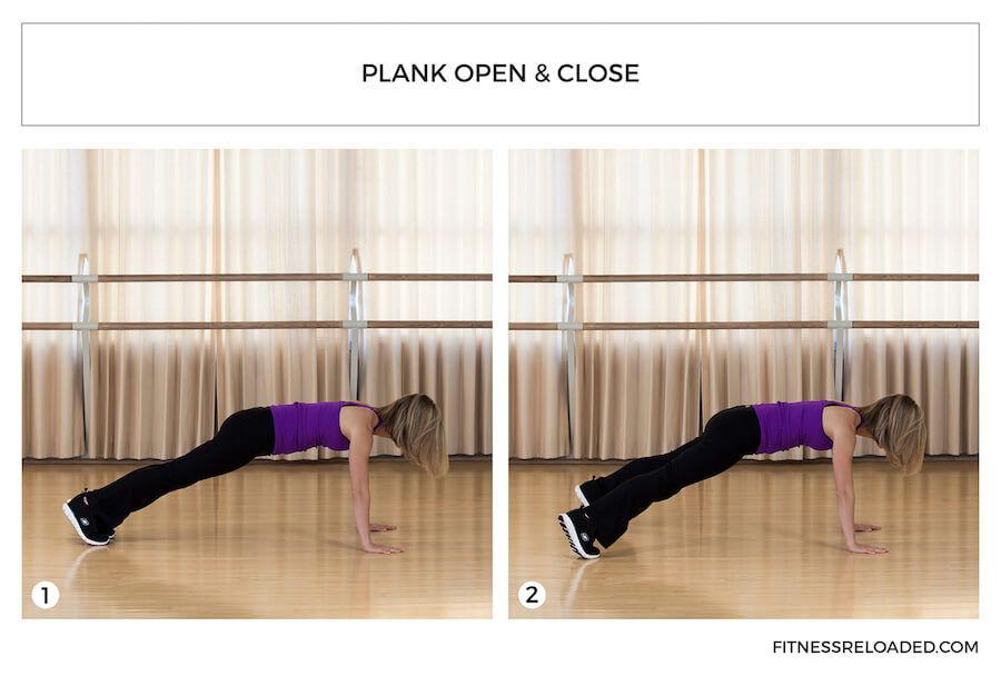 different types of planks - plank open and close